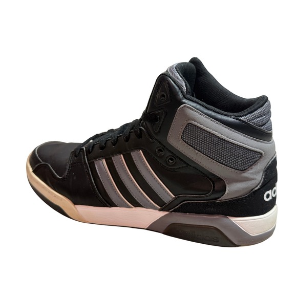 Adidas Neo Men's High Top Sneakers Black Gray Cloudfoam Sz 10.5 Art B74605 - Picture 4 of 7